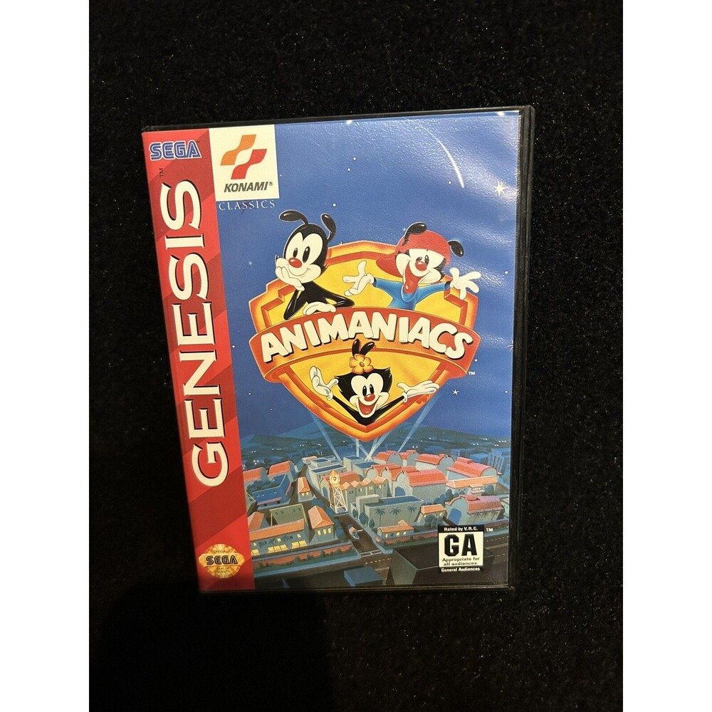 ANIMANIACS game for Sega Genesis CART+CASE (NO MANUAL)